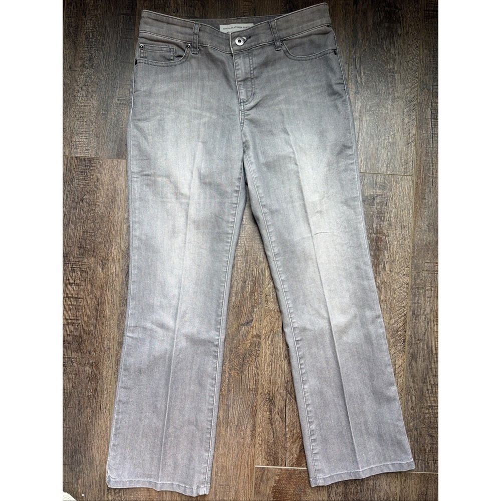 Chicos Platinum Denim Ultimate Fit Bootcut Jeans Grey Size 0 Short US 4-6